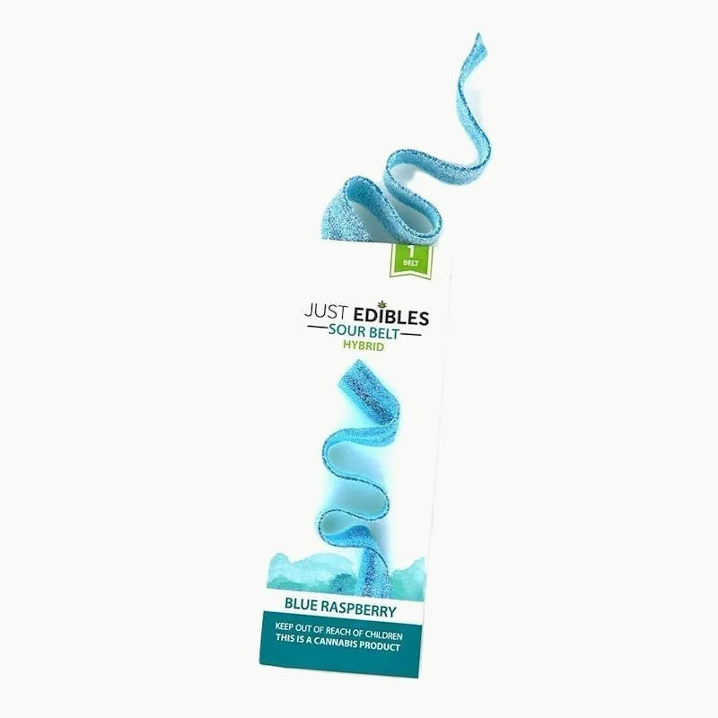 Just Edibles - Sour Long Belt Blue Raspberry 100mg