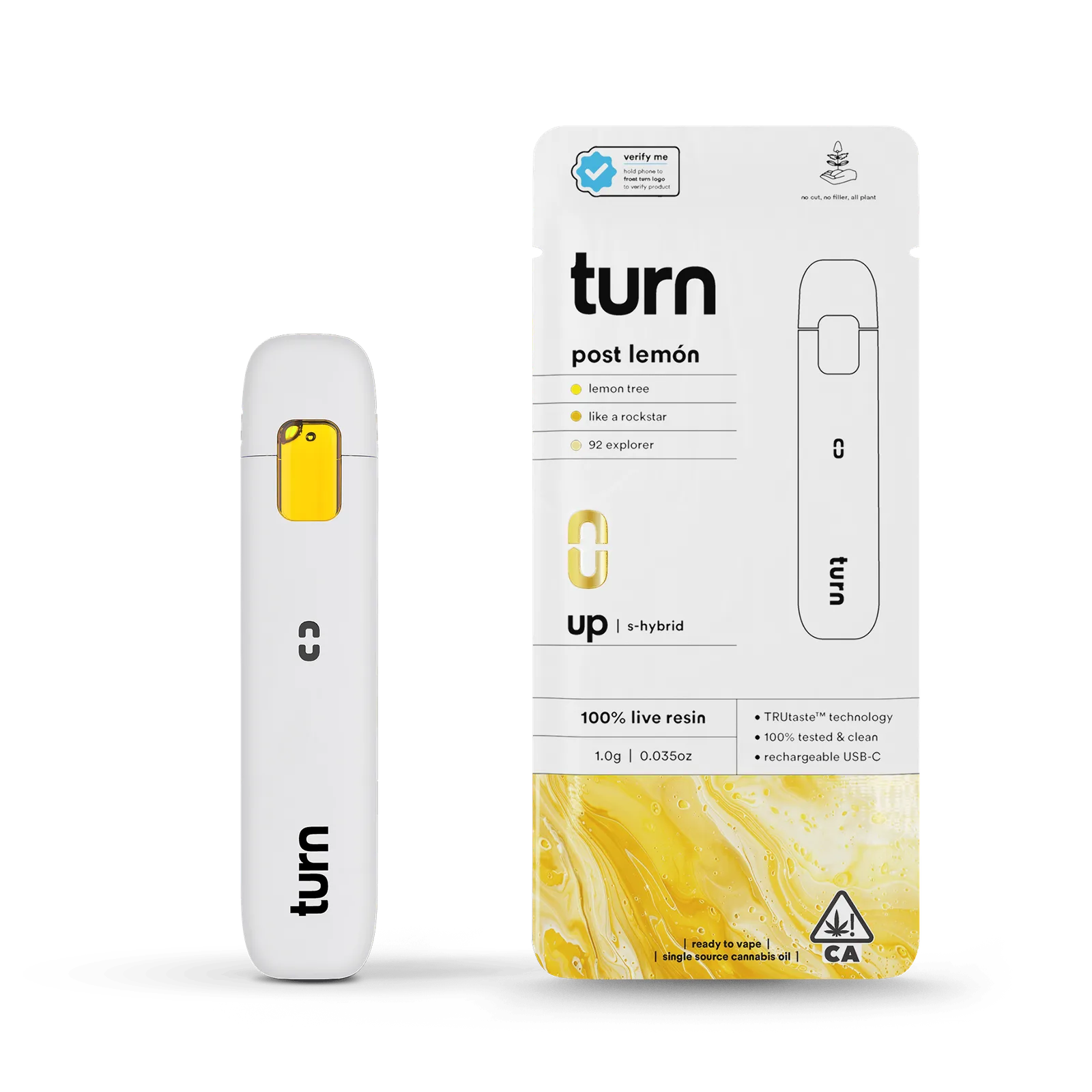 turn | Post Lemon | Live Resin Disposable | 1g