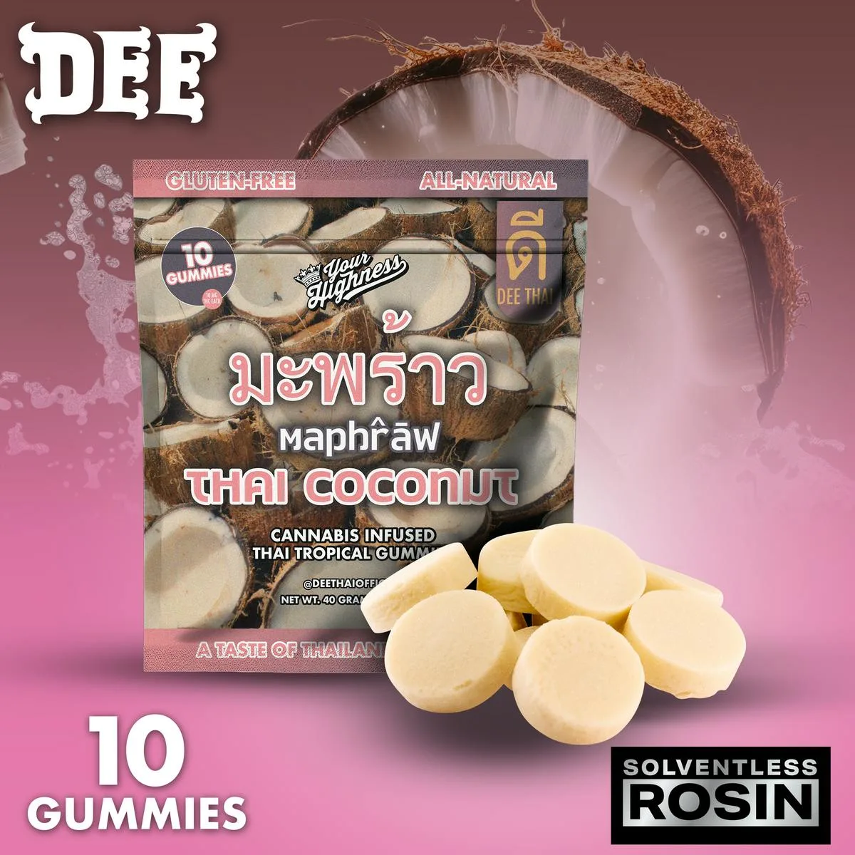 Dee Thai x Your Highness | Thai Coconut | Gummies