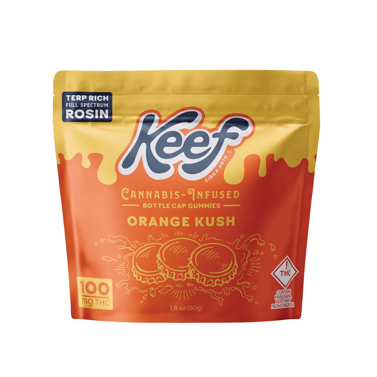 Keef Bottle Cap Gummies Orange Kush