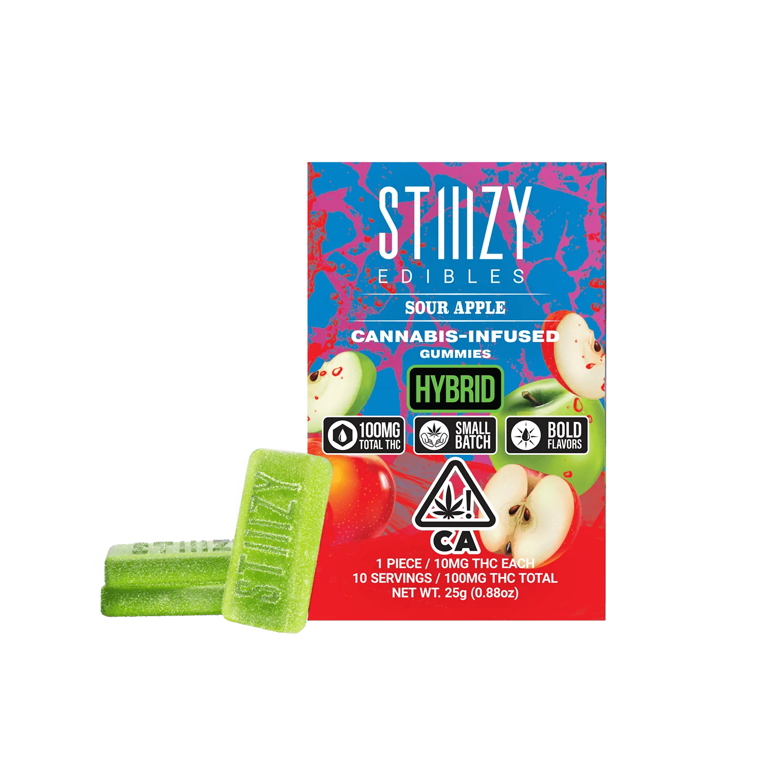 SOUR APPLE - Gummies 100mg THC Edibles