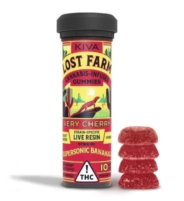 Kiva Lost Farm Resin Gummy Very Cherry 100mg 10pk