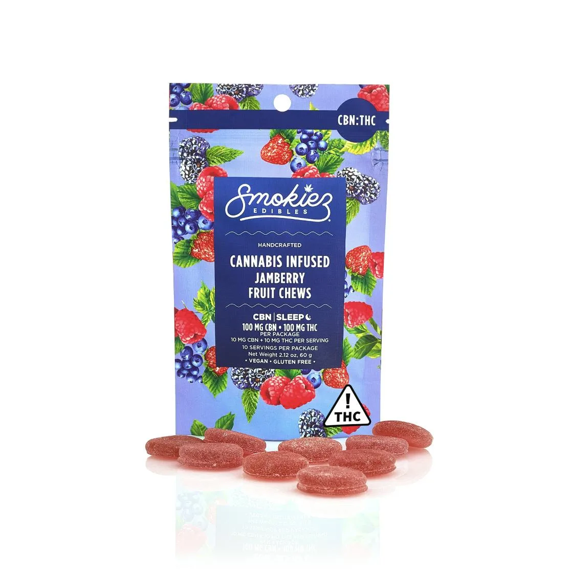 Jamberry 100mg CBN : 100mg THC Fruit Chews - NV