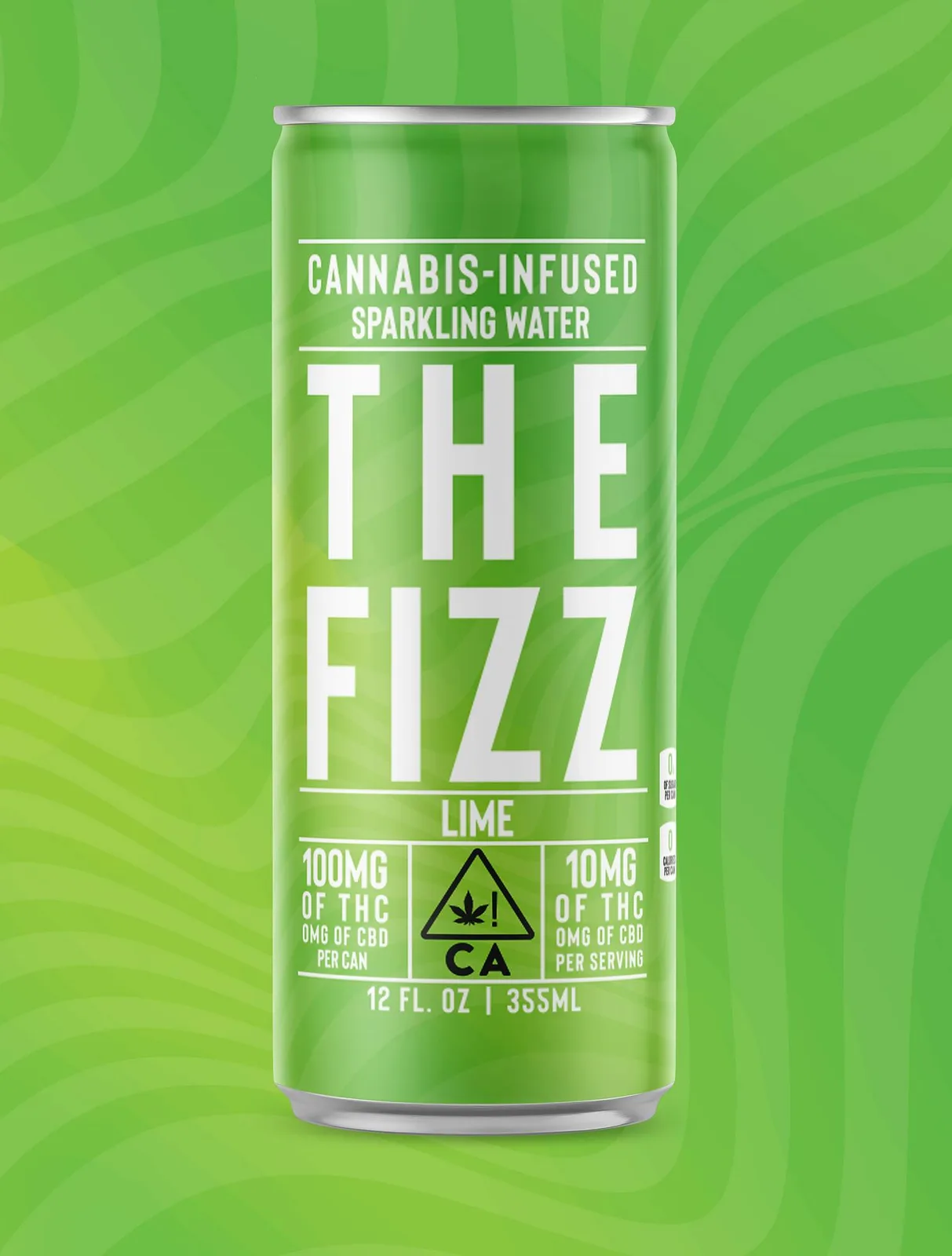 Lime – THC Sparkling Water – 100mg