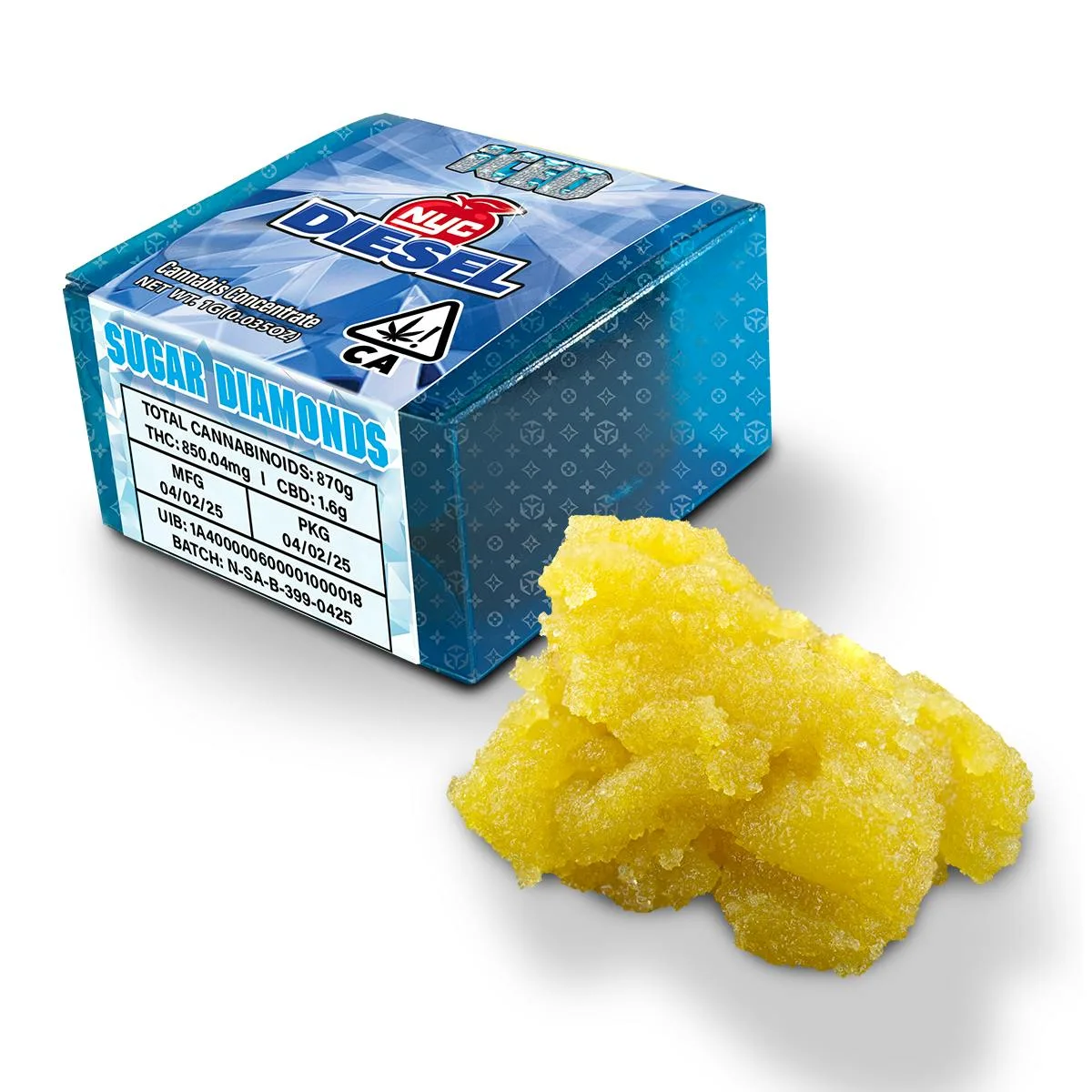 ICED - 1g - Sugar Diamonds - Sativa - NYC Diesel