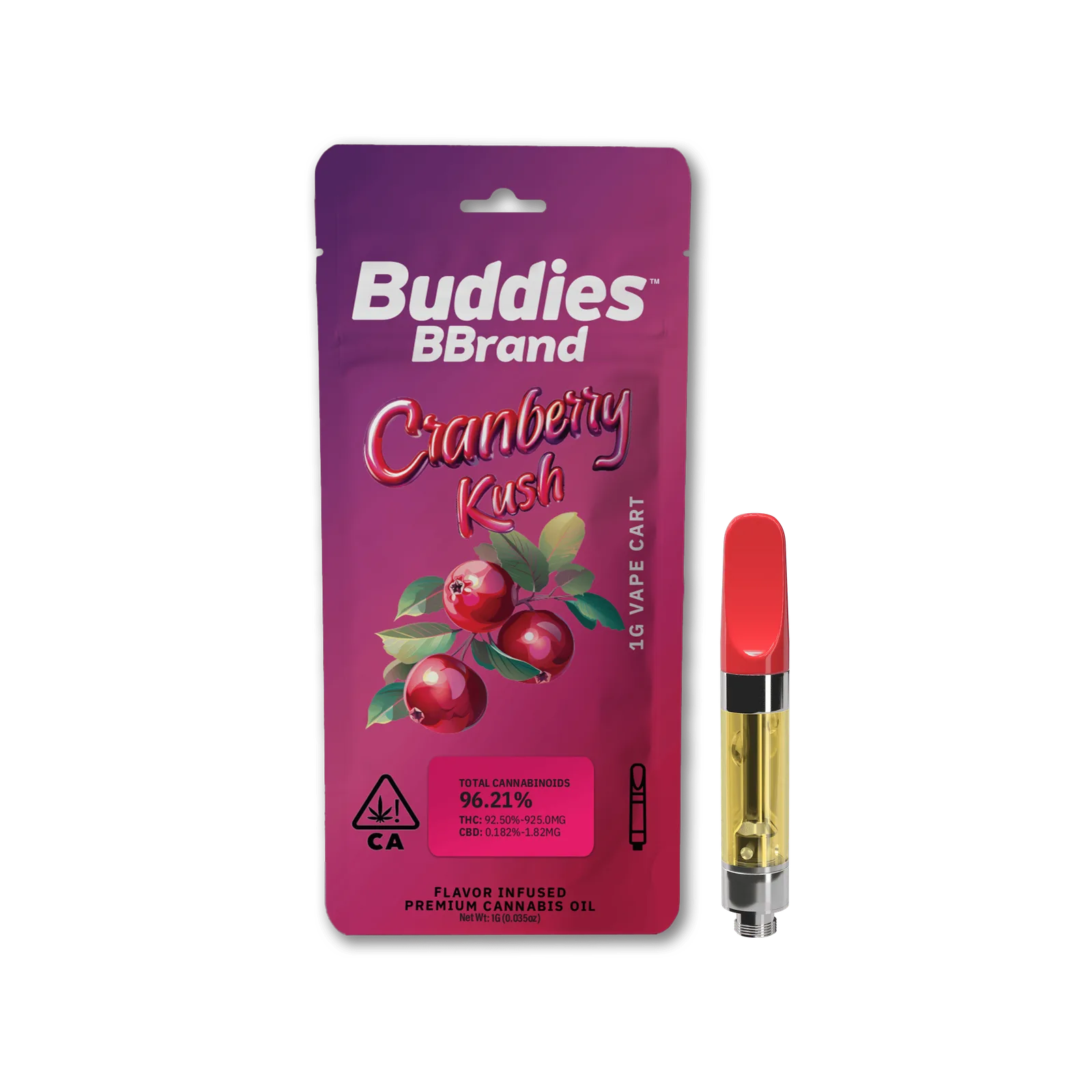 BBrand Cranberry Kush 1g Vape Cart