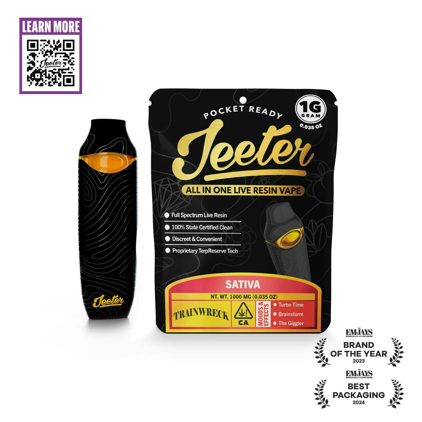 Jeeter | Trainwreck | Live Resin Disposable | 1g
