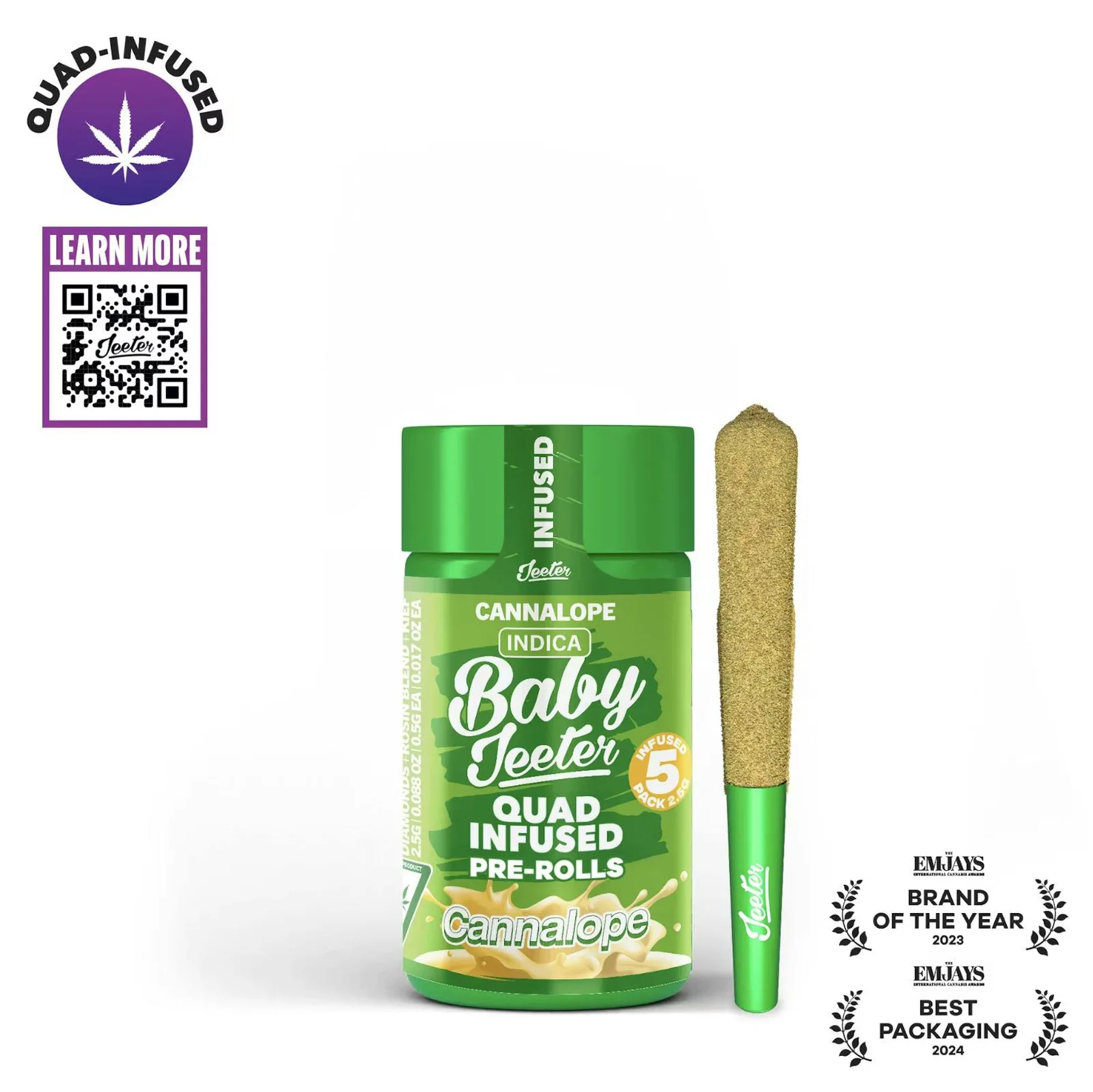 Jeeter | Cannalope | Quad-Infused Minis | 0.5g each | 5pk