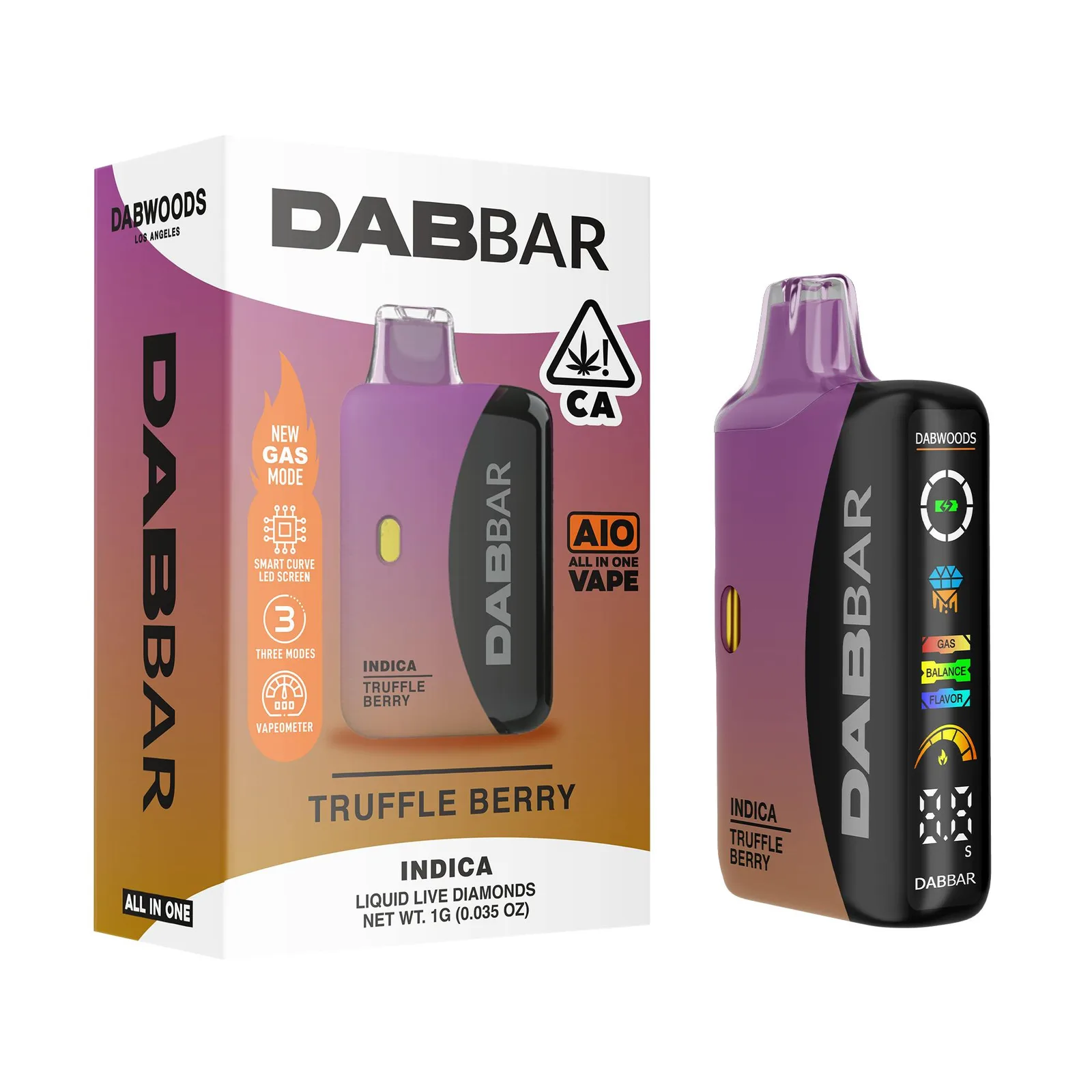 VAPE - DABBAR 3.0 LIQUID LIVE DIAMONDS TRUFFLE BERRY 1G
