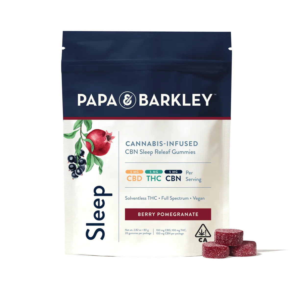 1:1:1 CBN:THC:CBD Sleep Releaf Gummy - Berry Pomegranate