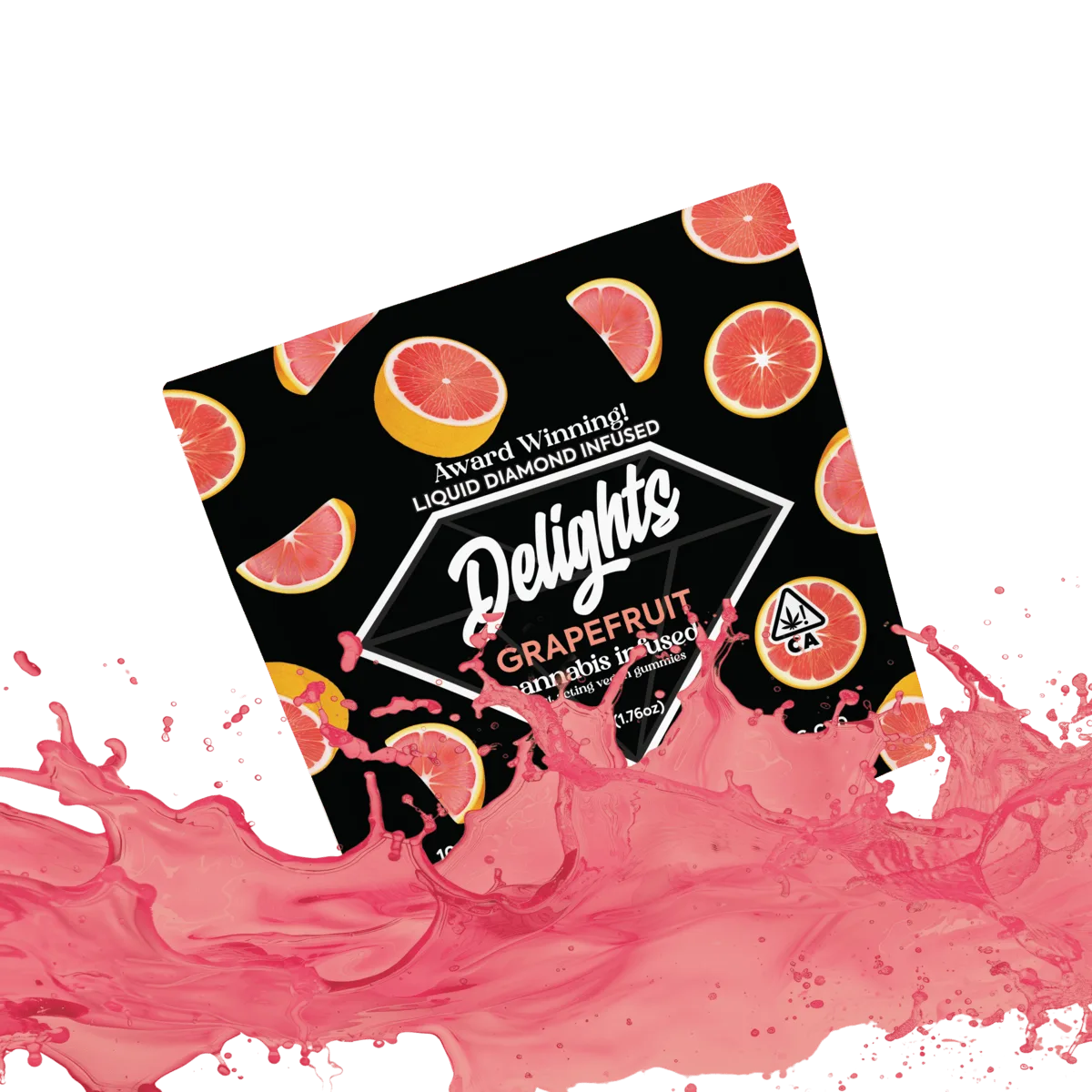 Grapefruit Delights Gummies Liquid Diamond Infused