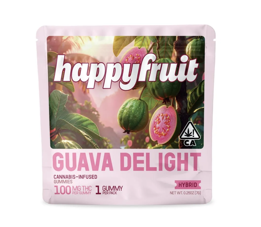 Happy Fruit - Guava Delight Gummies - 100mg THC - Single