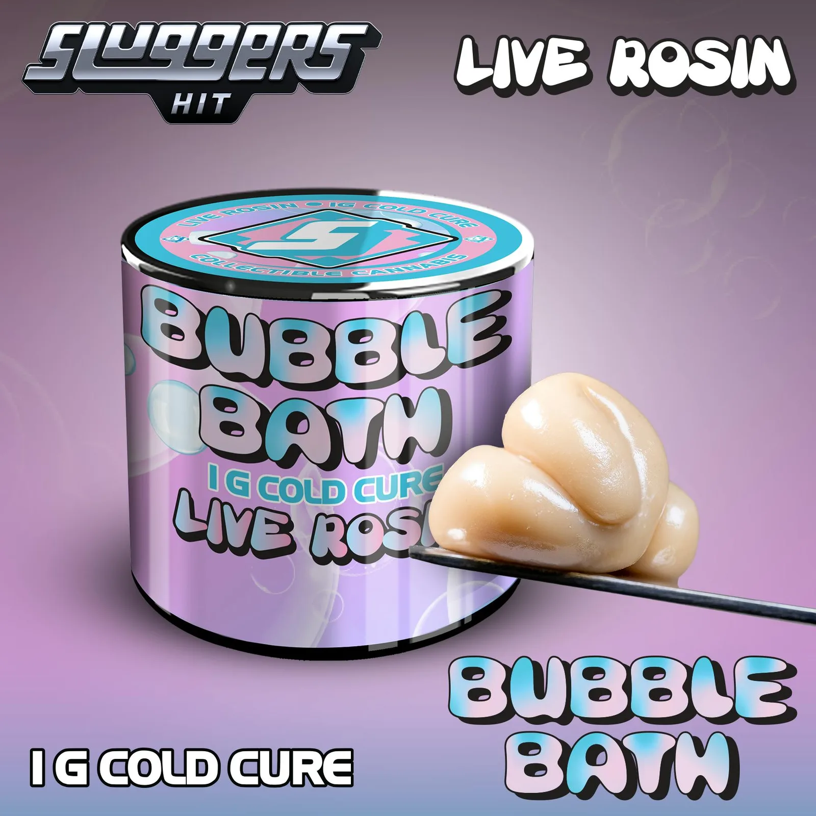 Sluggers - Live Rosin - 1g - Bubble Bath