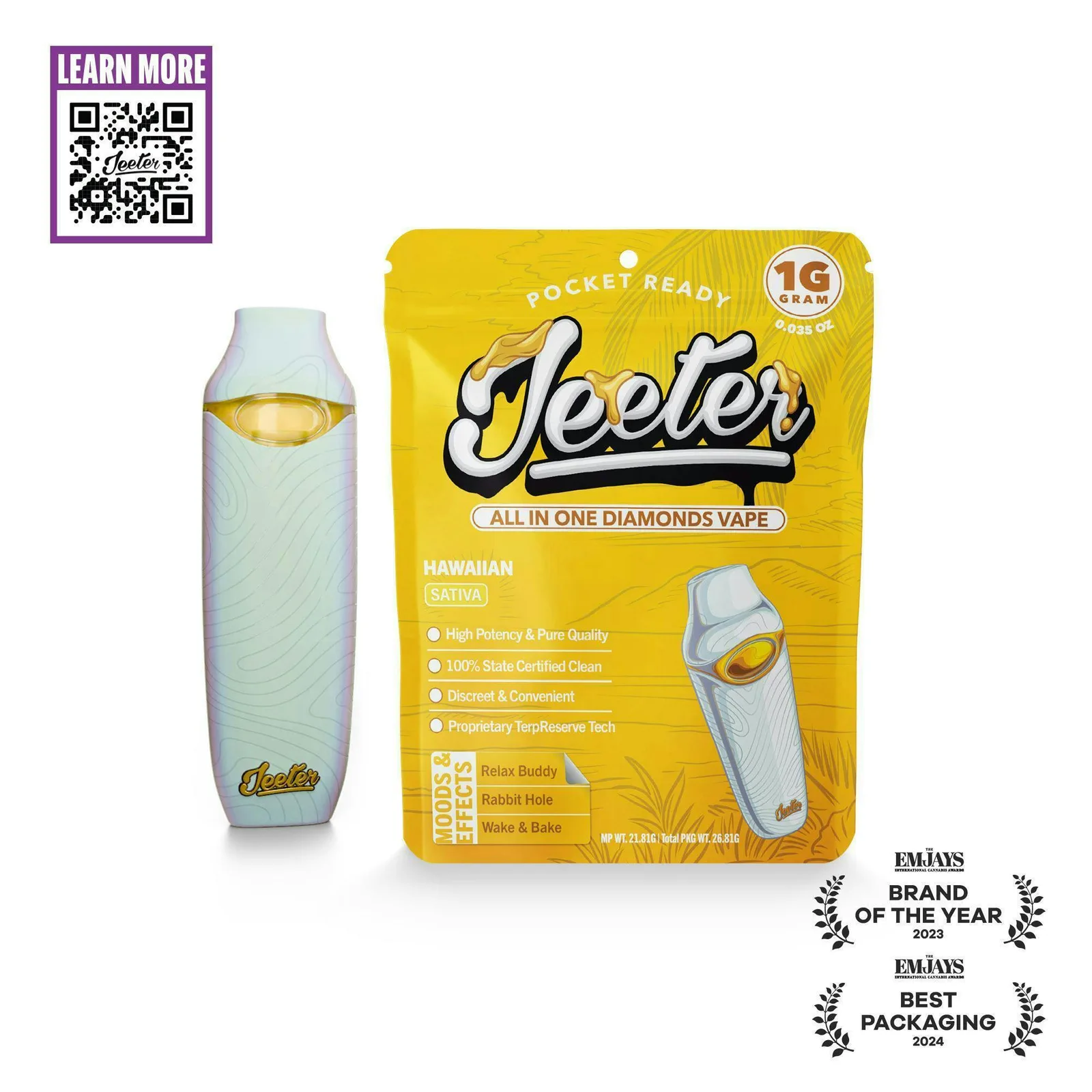 Jeeter | Hawaiian | Diamonds Disposable | 1g