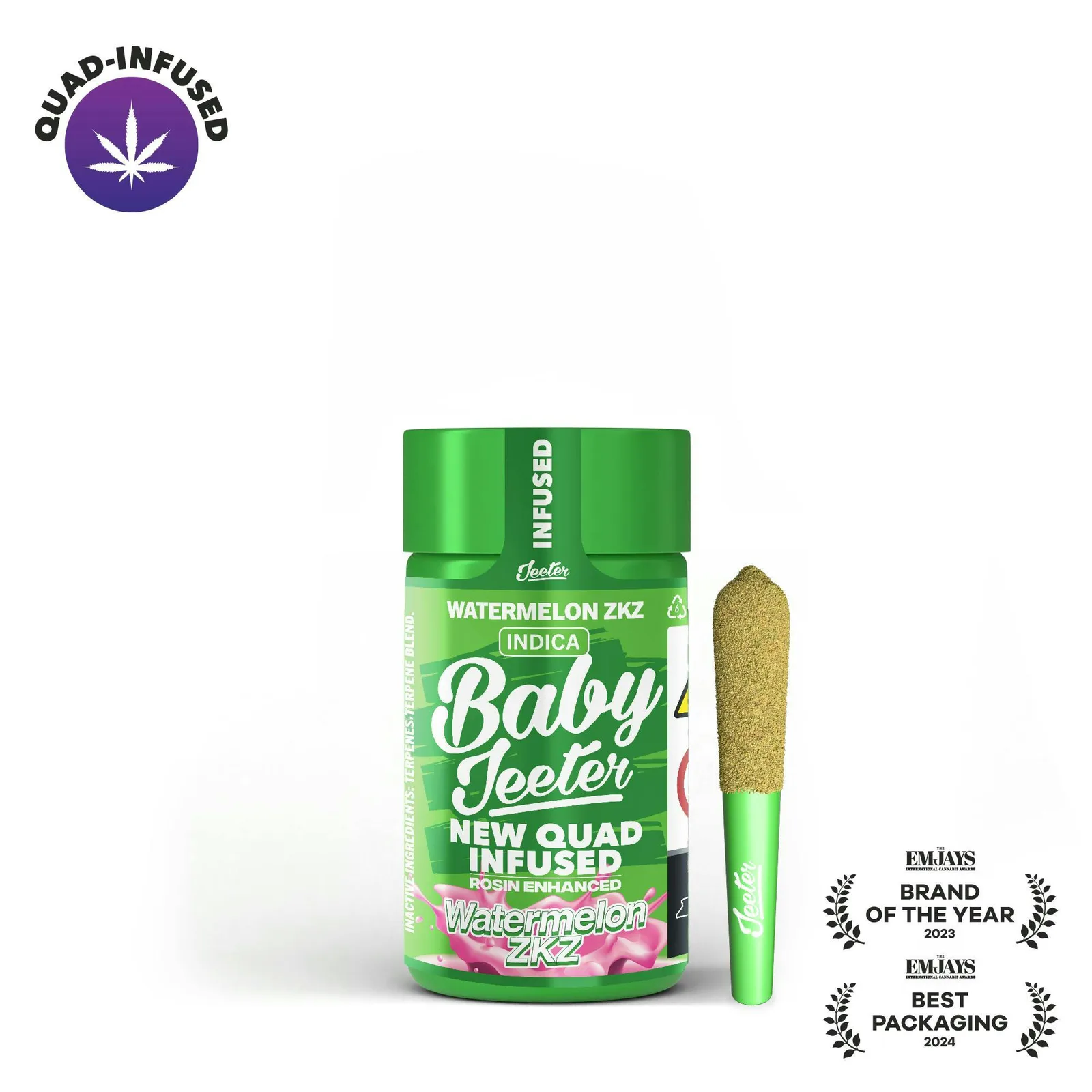 Jeeter | Watermelon ZKZ | Quad-Infused Minis | 0.5g each | 5pk