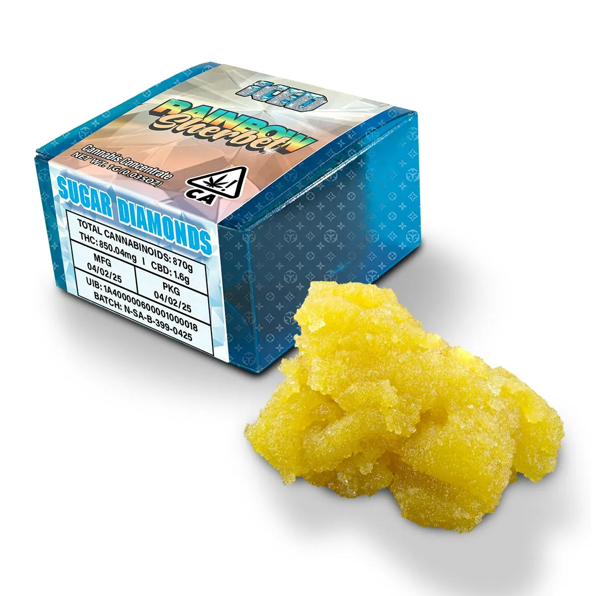 ICED - 1g - Sugar Diamonds - Sativa - Rainbow Sherbet