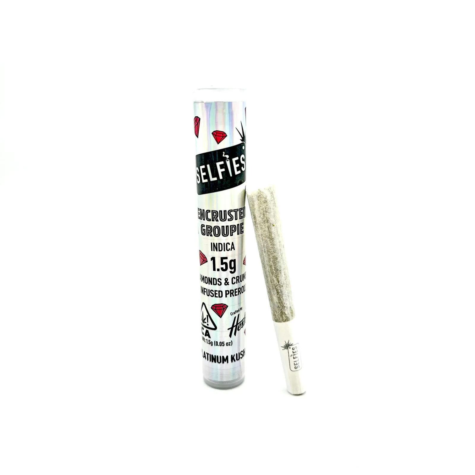 Encrusted Groupie Infused Preroll (1.5g) - Platinum Kush (I)