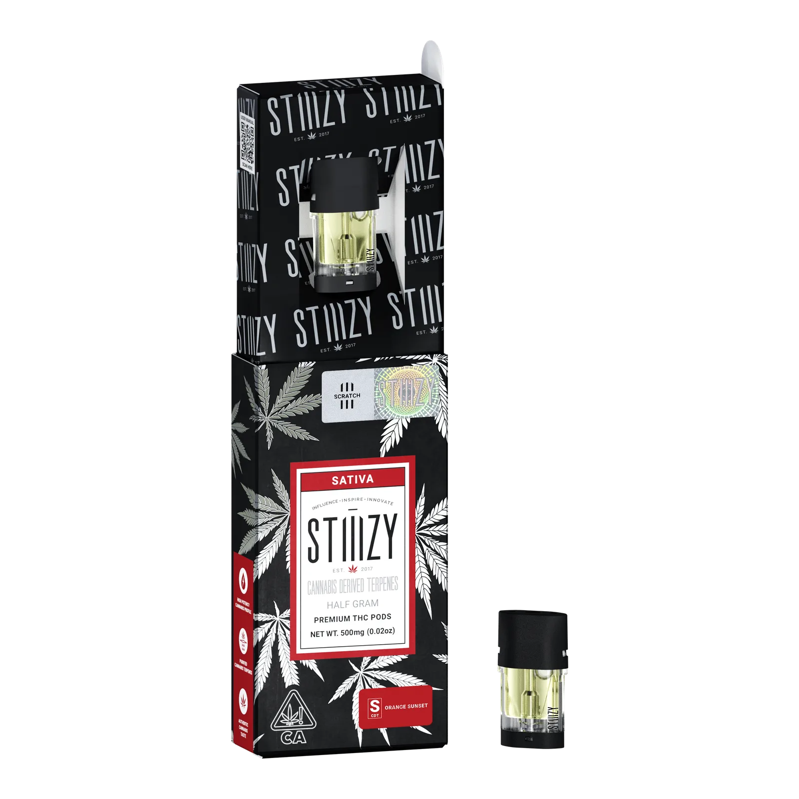 Vape Cartridge - ORANGE SUNSET .5G CDT Pod - STIIIZY