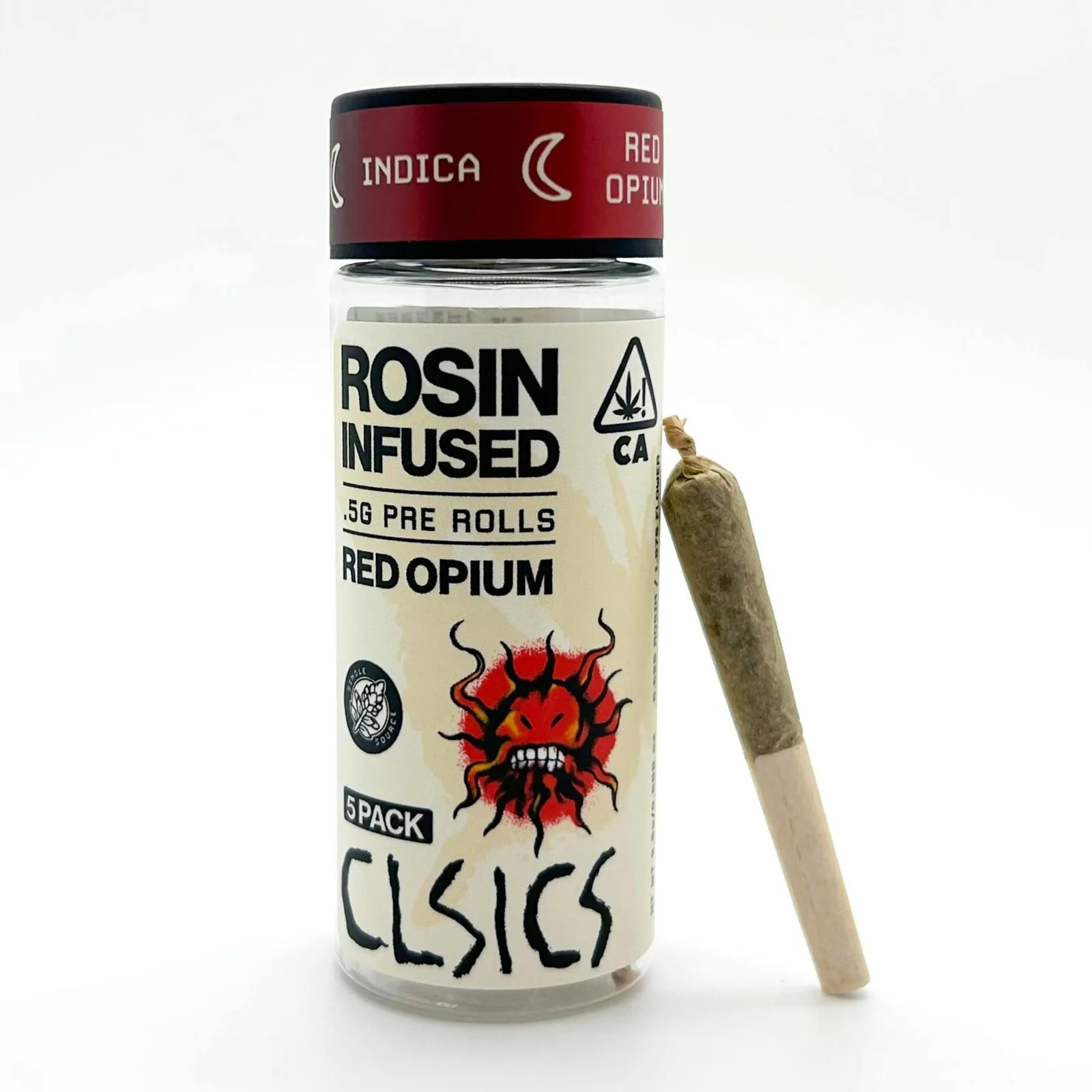 Red Opium - 5Pk .5g Rosin Infused Pre Rolls
