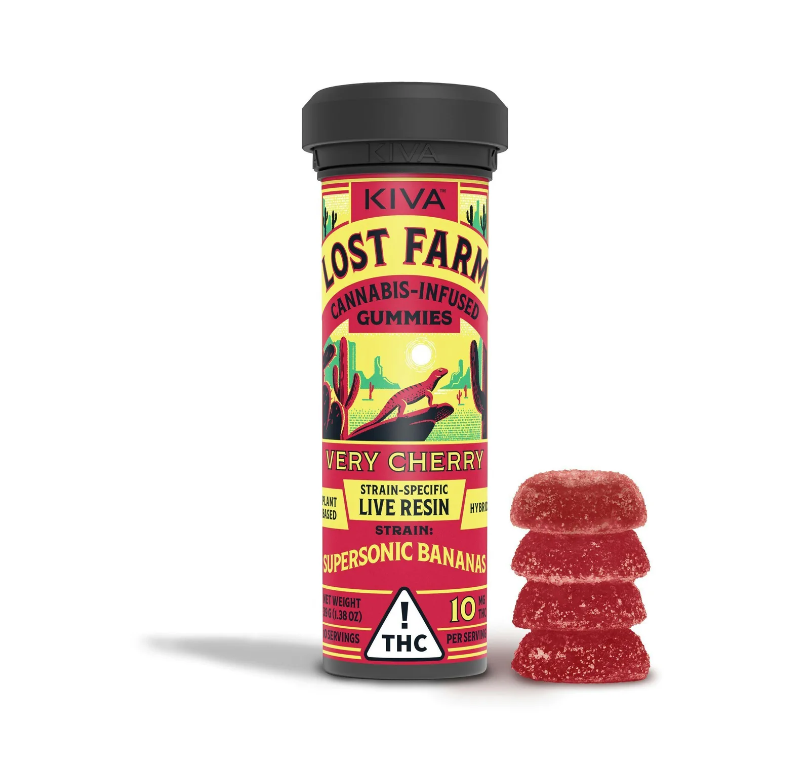 KIVA LOST FARM - VERY CHERRY LIVE RESIN GUMMY - 10pk