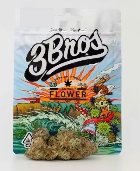 3 Bros | Indoor Flower | 14g | Strawberries & Cream | Sativa