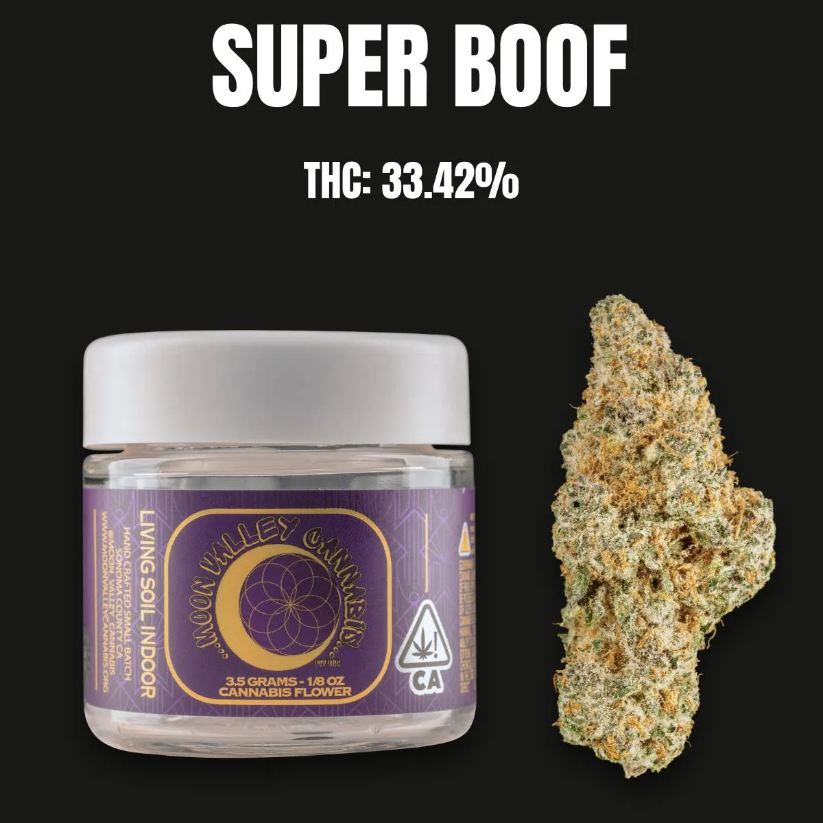 Super Boof Indoor Living Soil Flower 3.5 Gram Jar