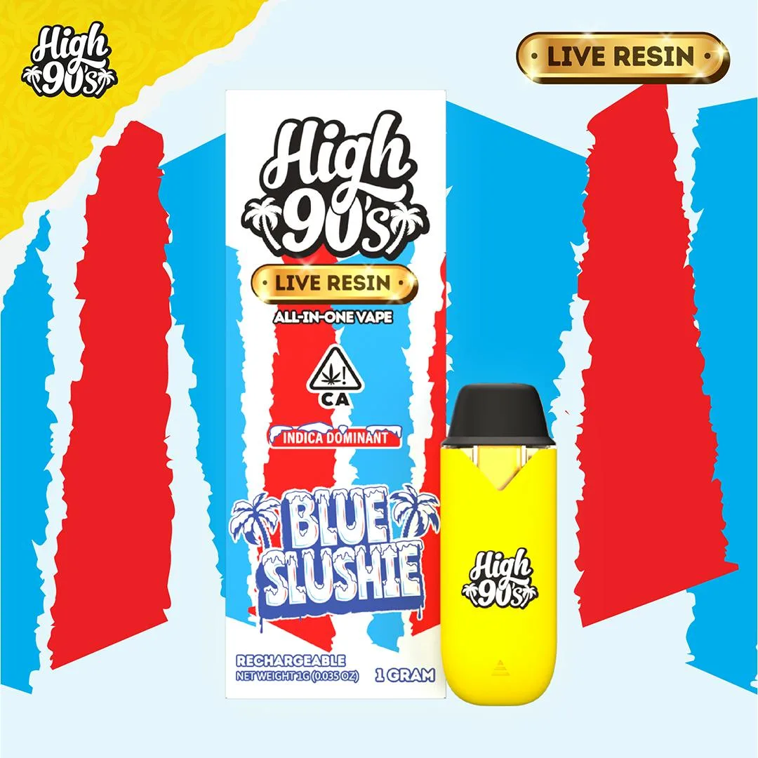 High 90s : Blue Slushie Live Resin 1g All-In-One Vape