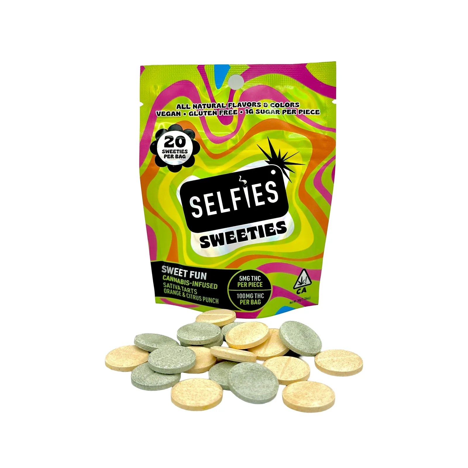 SELFiES SWEETiES - Infused Tarts | 20pk | 100mg THC - Sweet Fun (S)
