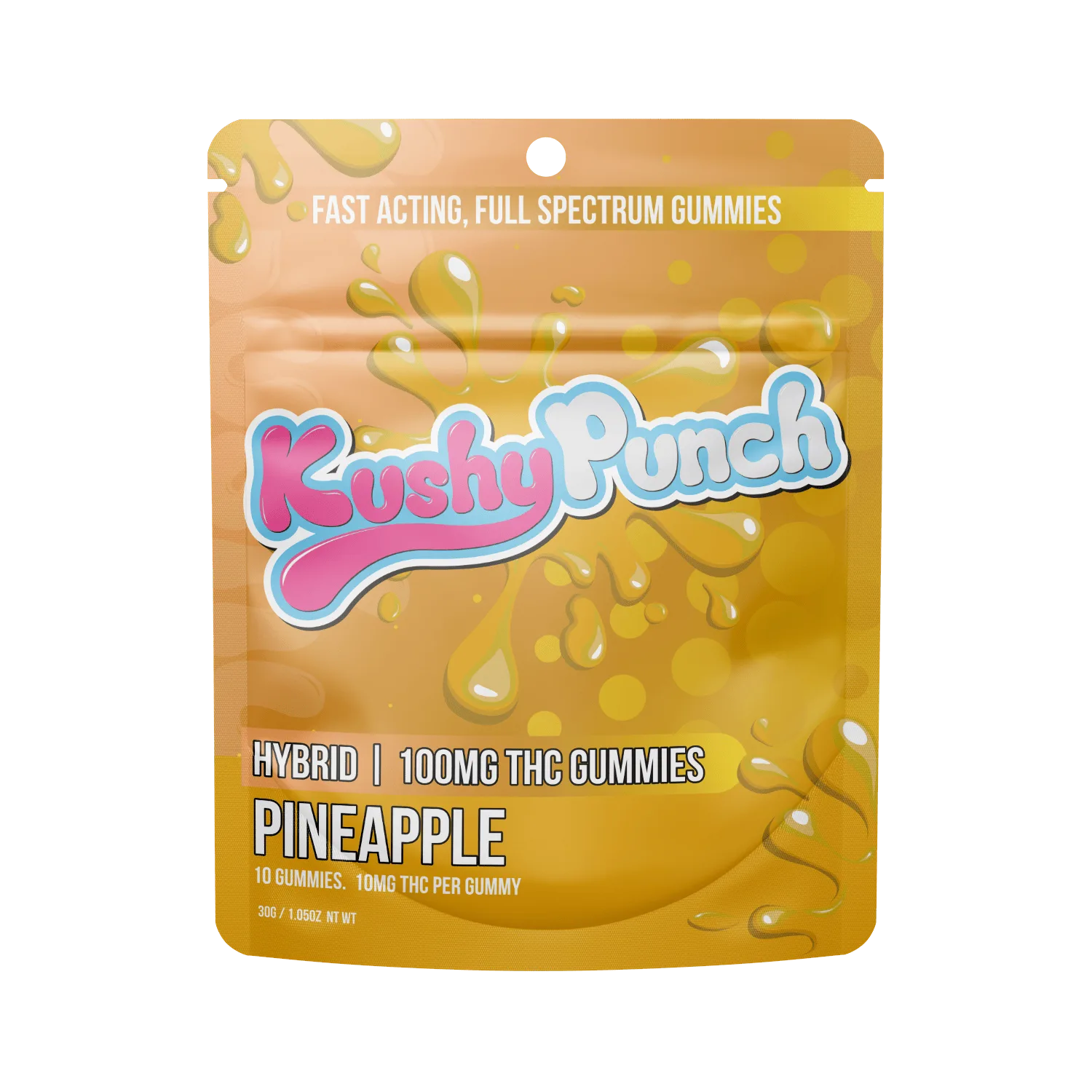 Kushy Punch - Hybrid Pineapple INDIVIDUAL GUMMIES 100MG