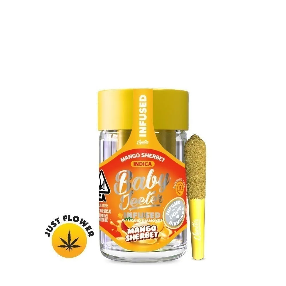 Jeeter | Mango Sherbet | Baby Infused Minis | 0.5g each | 5pk