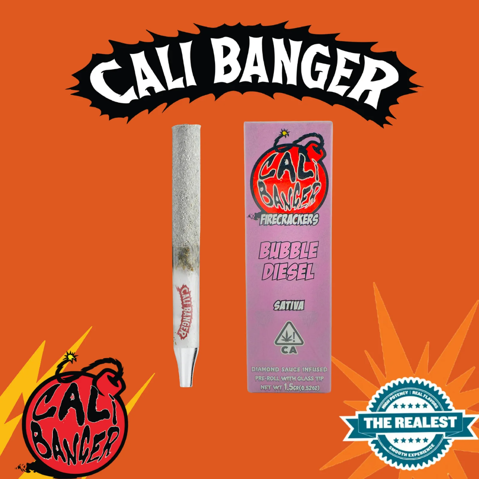 Firecracker Infused Pre Roll Bubble Diesel 1.5 G