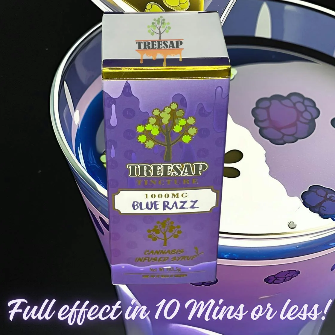 Treesap Blue Razz Syrup 2oz- 1000mg