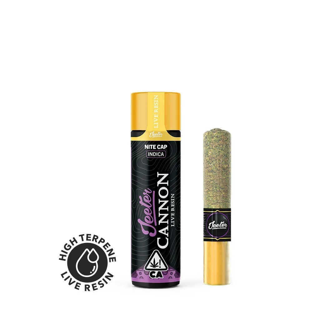Jeeter | Nite Cap | Live Resin Cannon | Infused Joint | 1.3g