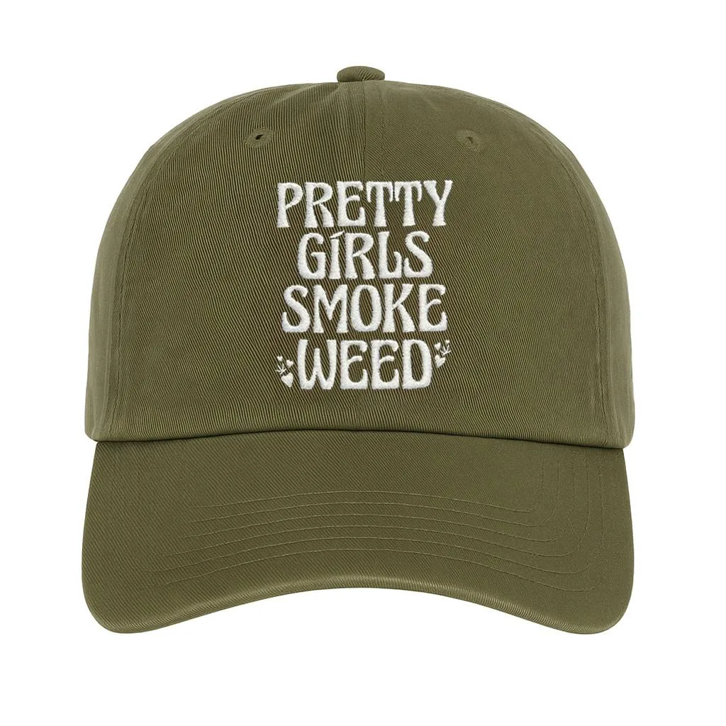 DAD HAT | PRETTY GIRLS SMOKE | OLIVE