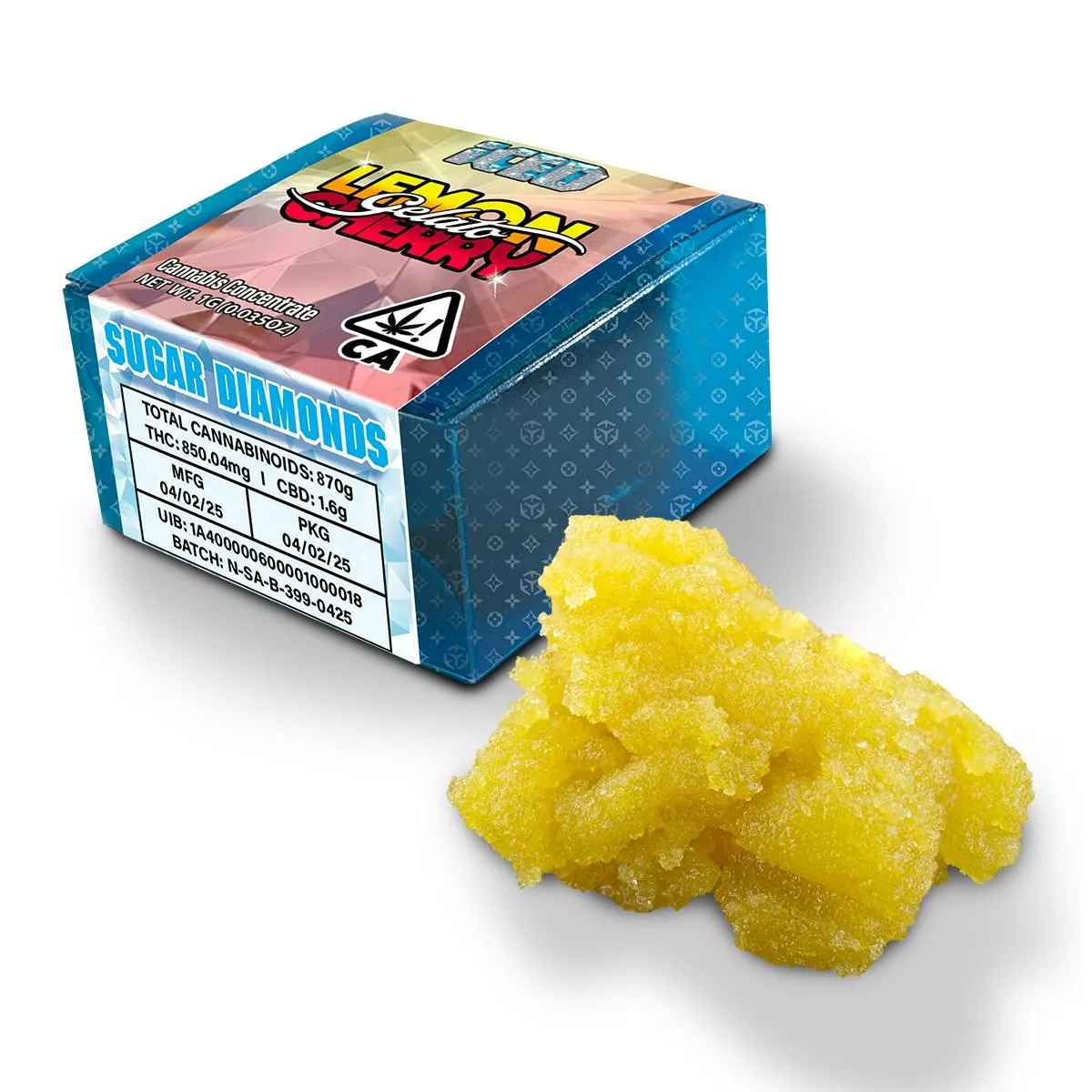 ICED - 1g - Sugar Diamonds - Indica - Lemon Cherry Gelato