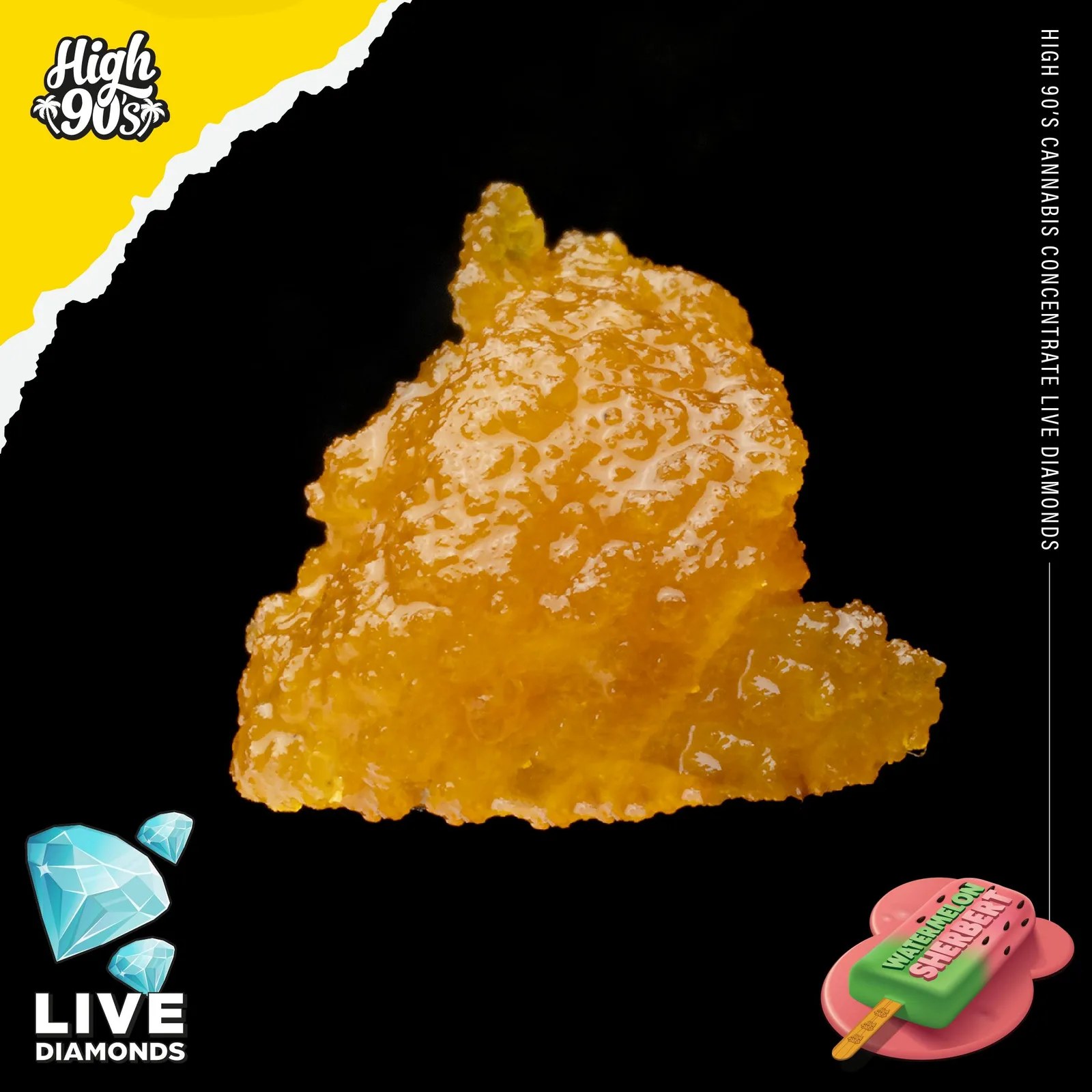 High 90s : Watermelon Sherbert 1g Live Diamonds