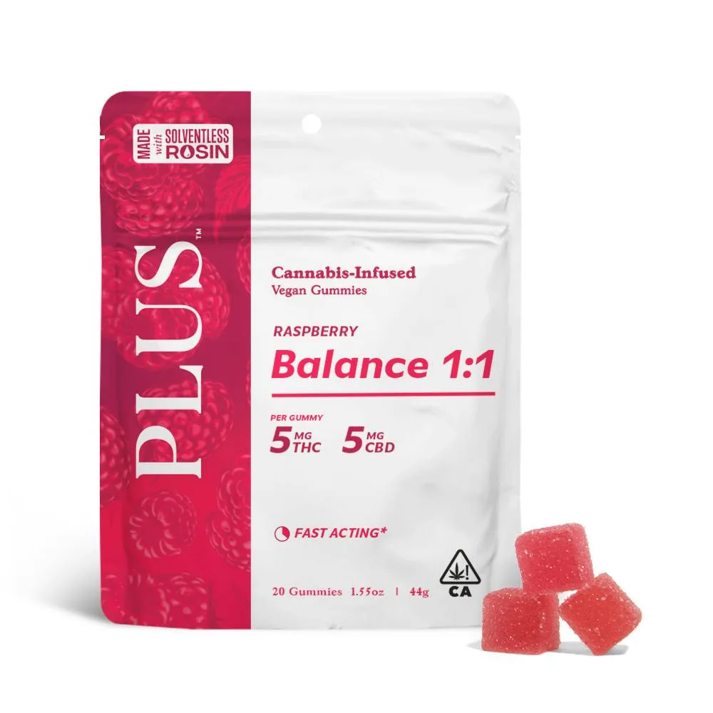 Raspberry Balance 1:1 Gummies [Solventless Rosin]