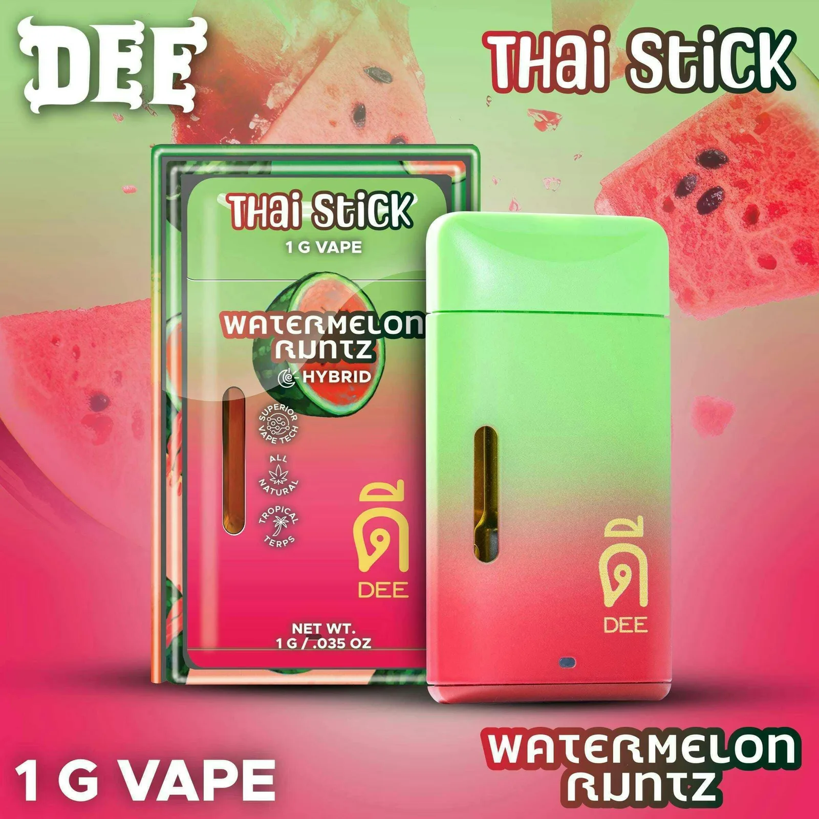 Dee Thai | Watermelon Runtz | Thai Stick Vape 1.2g