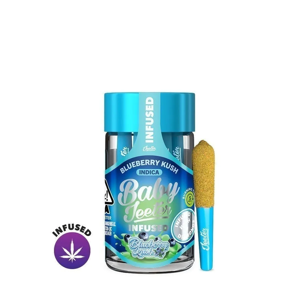 Jeeter | Blueberry Kush | Baby Infused Minis | 0.5g each | 5pk