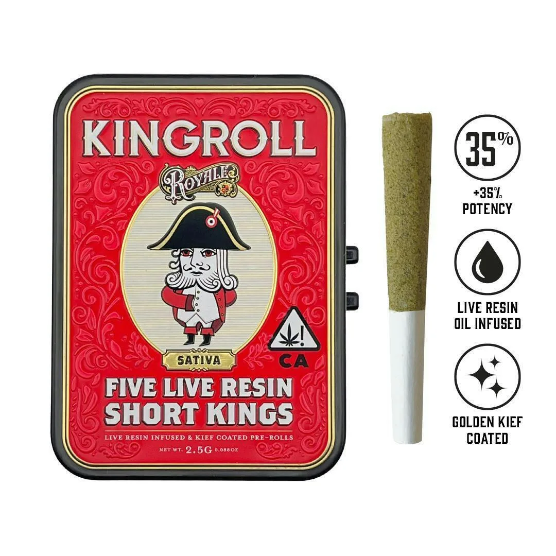 Kingroll Royale | Sour Lime Haze | Infused Joints | 0.5g each | 5pk