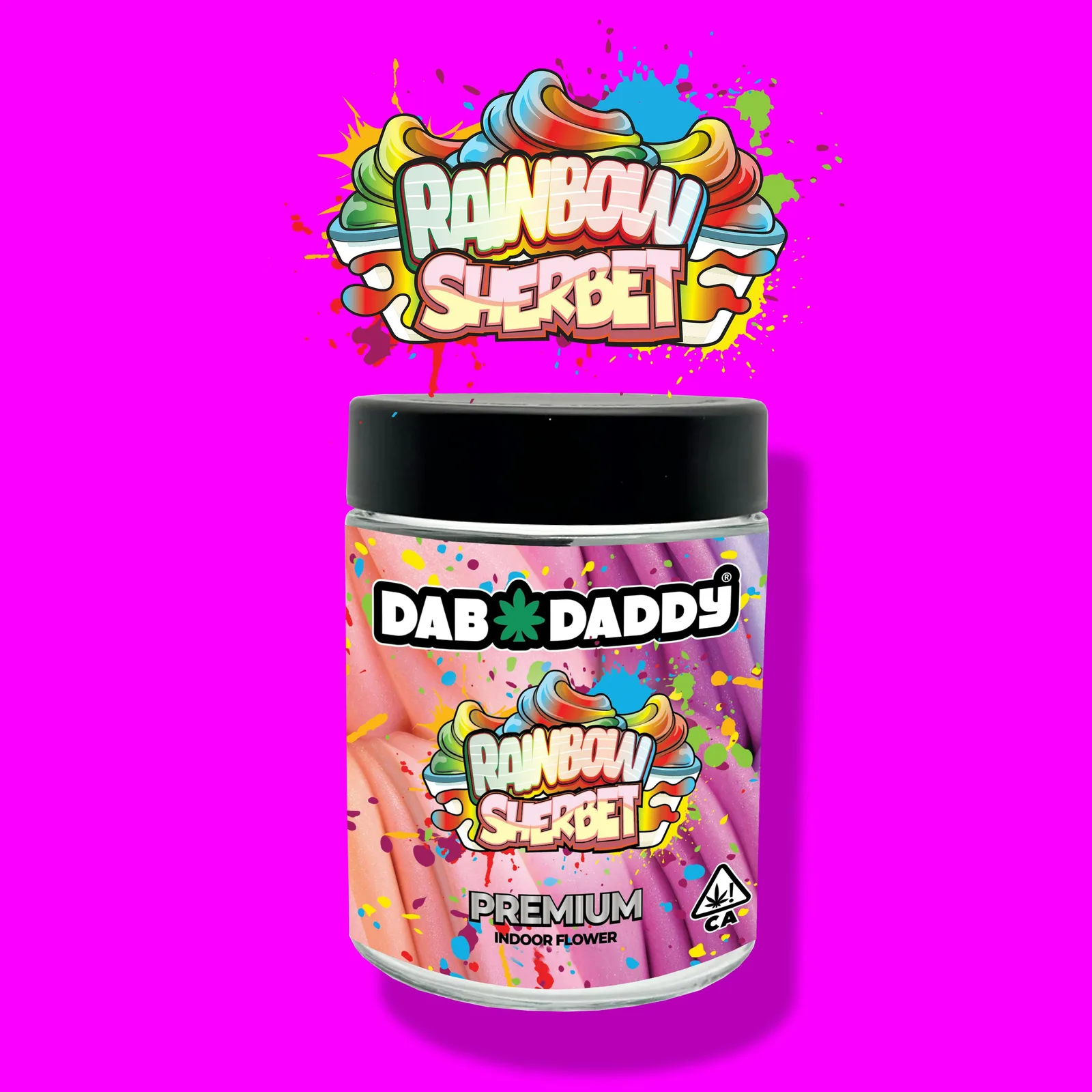 Rainbow Sherbet Flower Dab Daddy® 28g Premium Indoor Flower