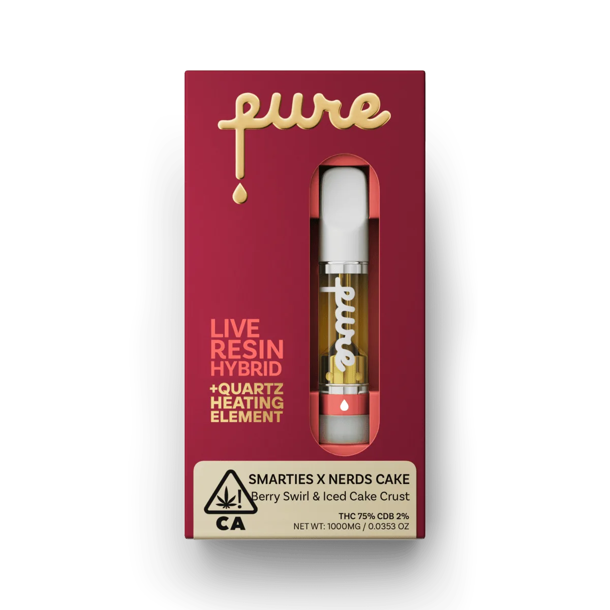 Pure Live Resin 1g Cartridge - Smarties x Nerds Cake - Hybrid