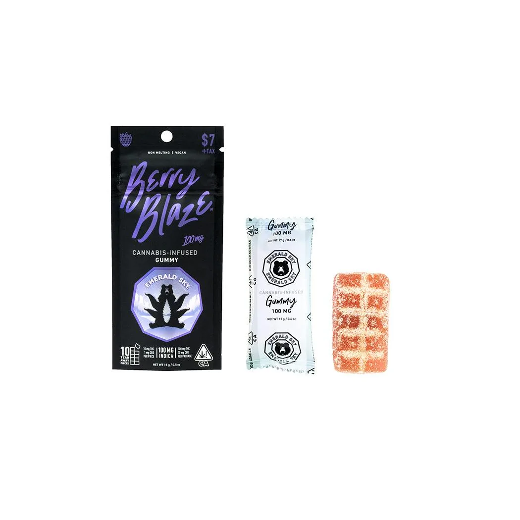 Emerald Sky Single Gummy - Berry Blaze 100mg