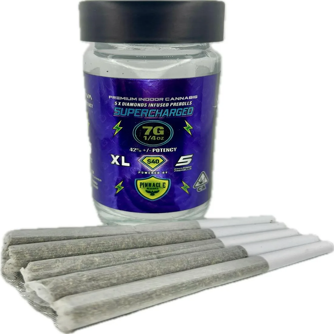 Supercharged Infused - Jelly Breath - 5 pack 1.4 gram Pre Rolls