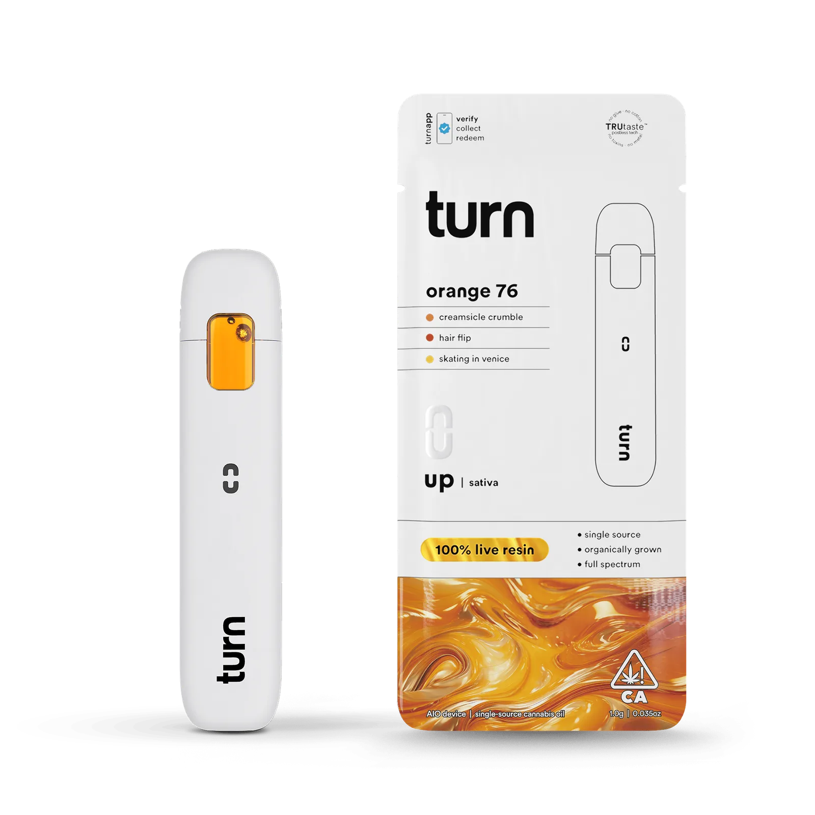 turn | Orange 76 | Live Resin Disposable | 1g