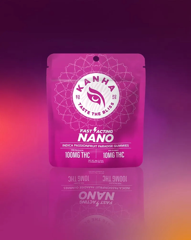 Passionfruit Paradise | NANO | Indica | 100mg THC | 10-pack