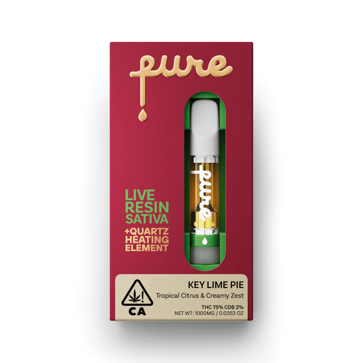 Pure Live Resin 1g Cartridge - Key Lime Pie - Sativa
