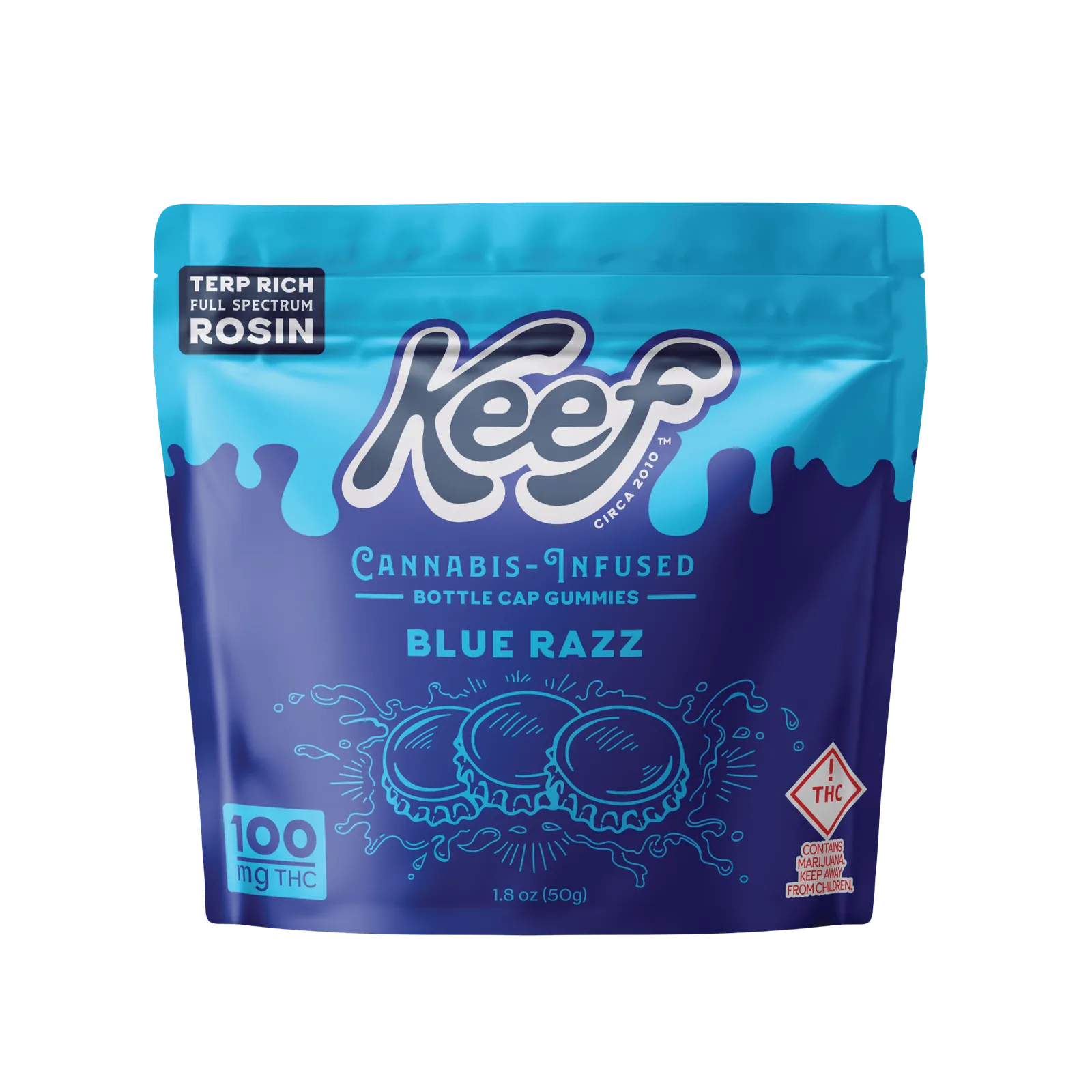 Keef Bottle Cap Gummies Blue Razz