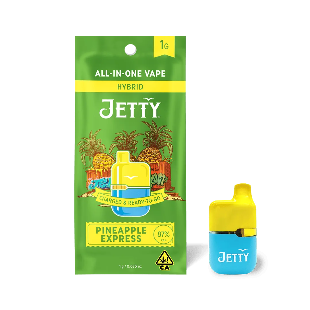 Jetty All-in-One Mini Tank Vape High THC 1g Pineapple Express