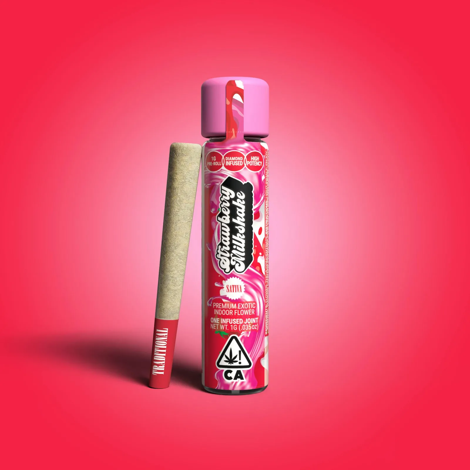 Traditional - Strawberry Milkshake 1g Infused Pre-roll